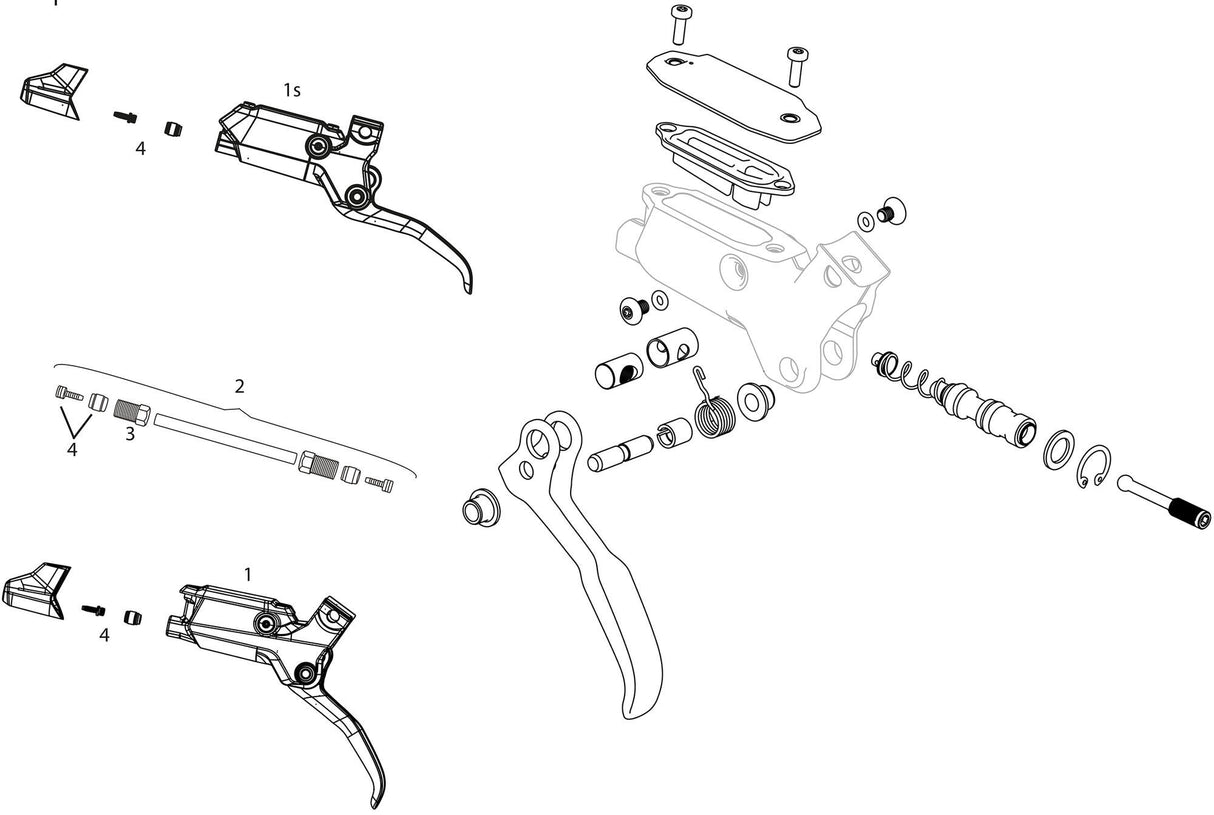 Sram Bremshebel BR.Caliper mattschwarz