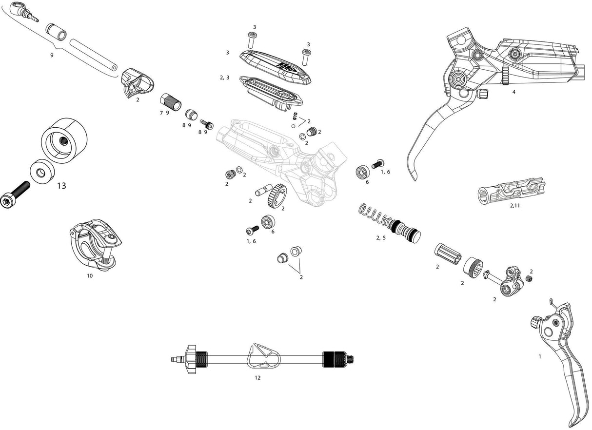 Sram Bremshebel Bremshebel schwarz A2