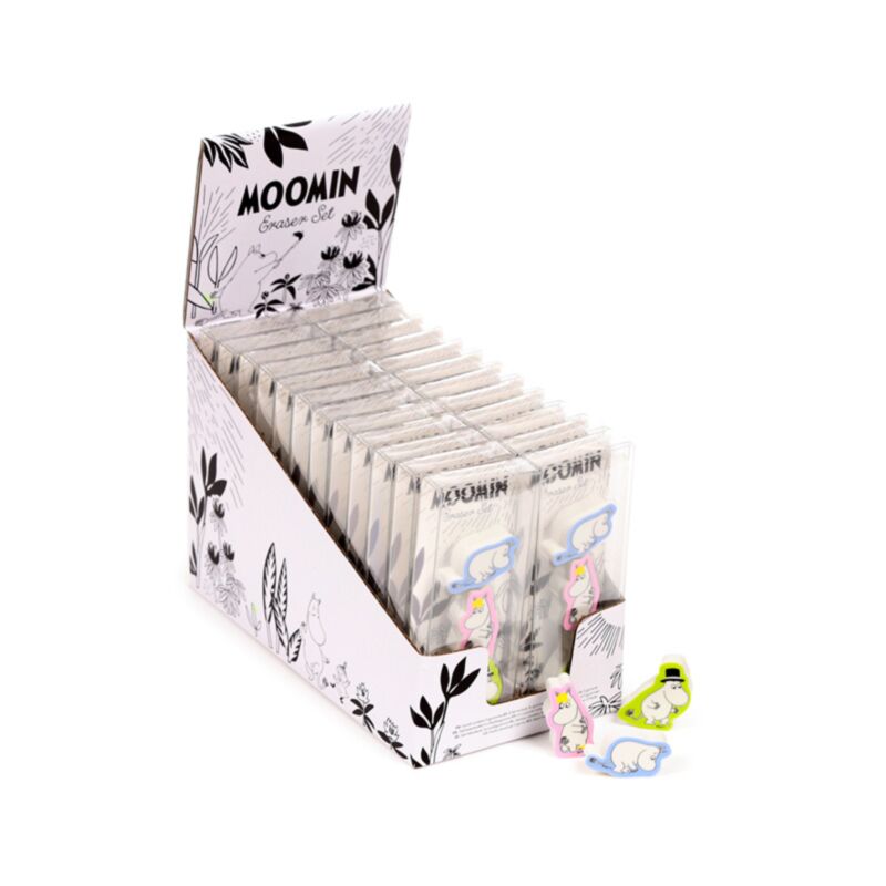 Set mit 3 Mumin-Garten-Radiergummis