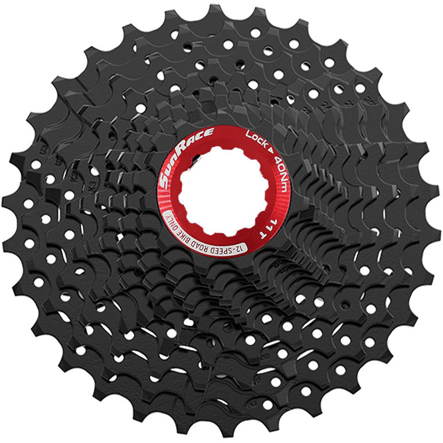 Rockmachine Sunrice Kassette CSRZ800 12V 11-34T Schwarzrot