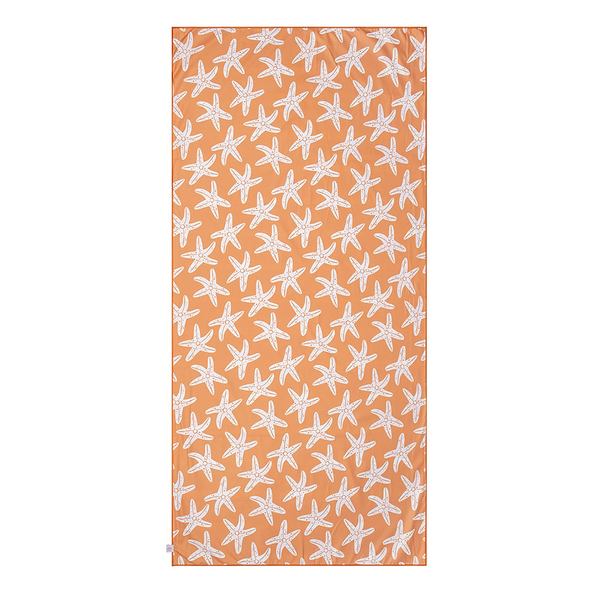 Seestern | Orangefarbenes Mikrofaserhandtuch 180 x 90 cm