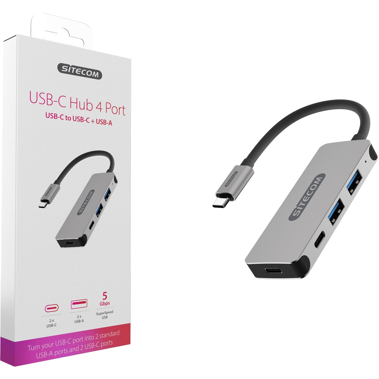 Sitecom CN-384 USB-C-Hub 4-Port