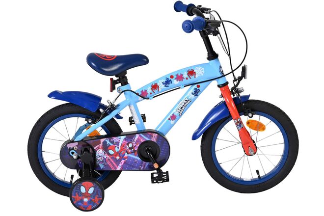 Spidey und seine tollen Freunde Spidey Kinderfahrrad – Jungen – 14 Zoll – blau rot – zwei Handbremsen