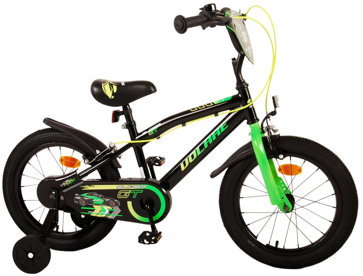 Volare Super GT Kinderfahrrad – Jungen – 16 Zoll – Grün – Zwei Handbremsen
