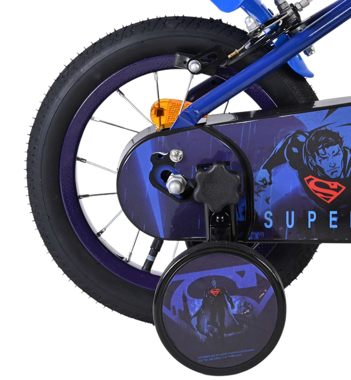 Superman Kinderfahrrad – Jungen – 12 Zoll – Blau – zwei Handbremsen