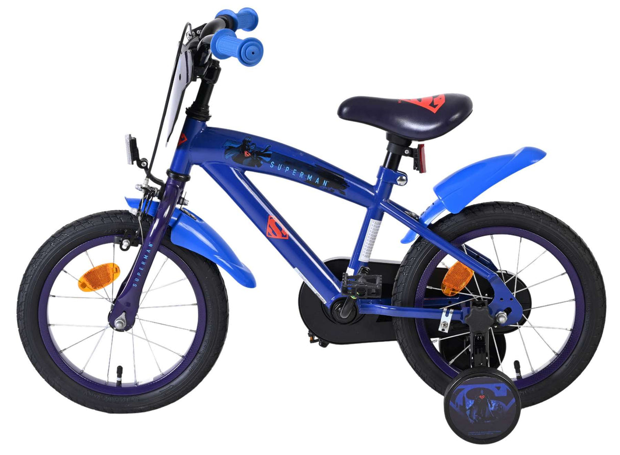 Superman Kinderfahrrad - Jungen - 14 Zoll - Blau