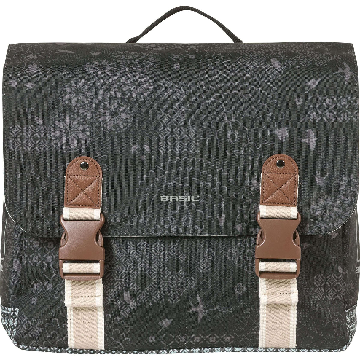 Basil Doppelte Fahrradtasche Bohème Mik 35 Liter – Schwarzkohle