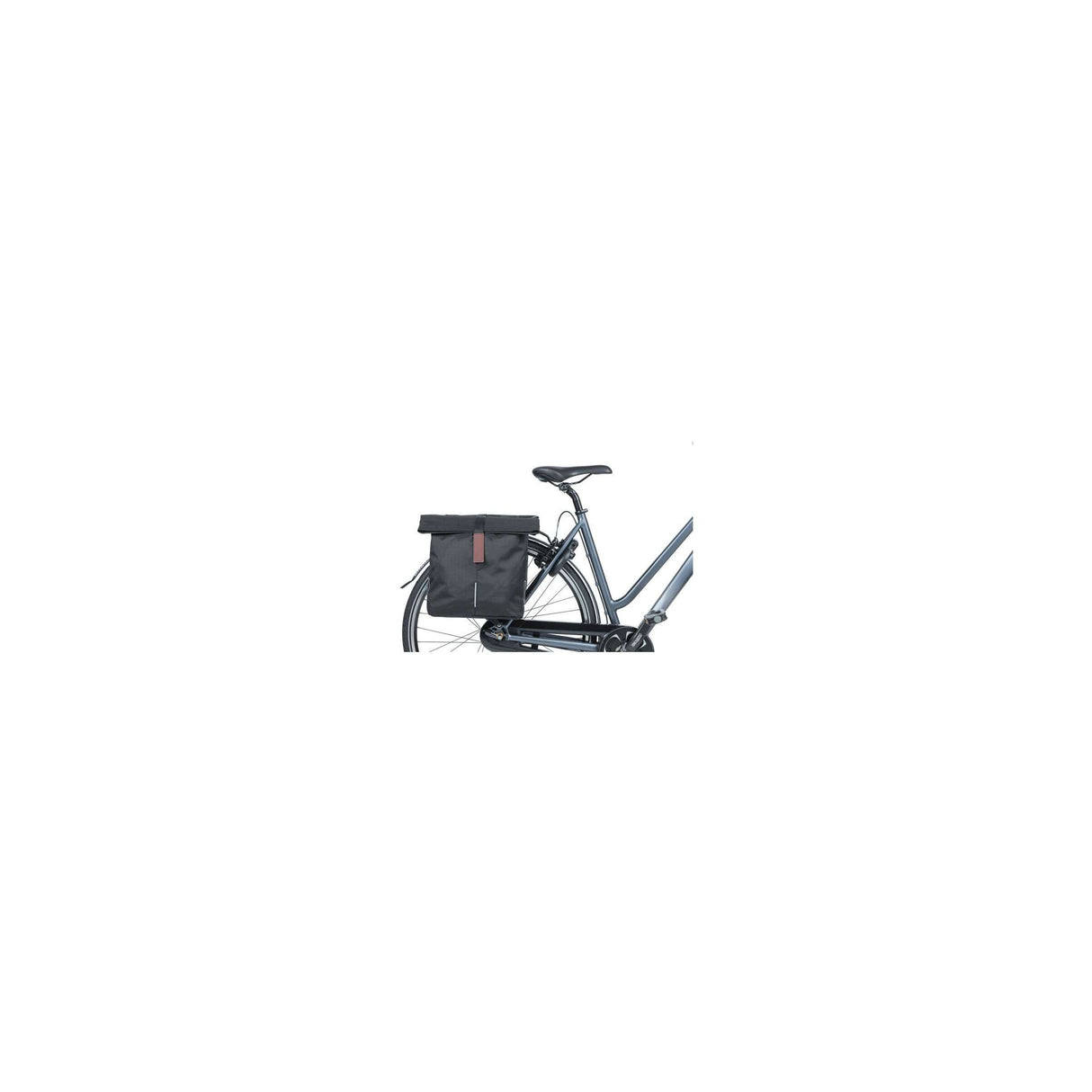Basilikum -Stadt -Doppelfahrradbeutel - Wasser -Repellent Polyester - Schwarz - Universal Bridge System - 28-32L