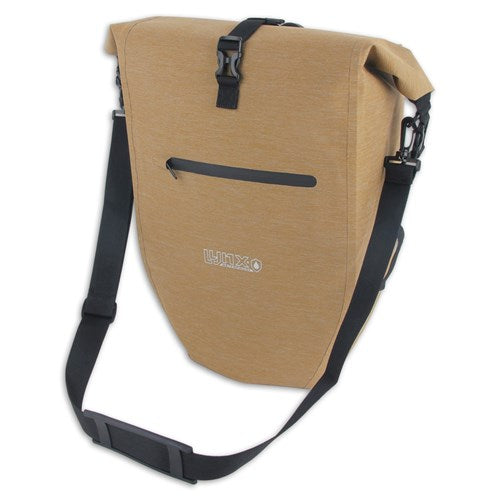 Lynx Fahrradtasche Single TPU 28L braun wasserdicht E-Bike Hayes