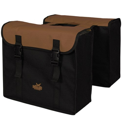 Grönland Doppelbeutel, L schwarzbraun. Abmessungen 37x33x14 (2x) CM 34L.
