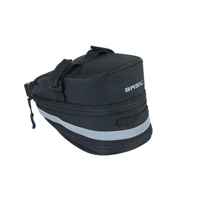 Basil Mada Satteltasche - kompakt, schwarz, 1l, Klettverschluss, Fahrradzubehör