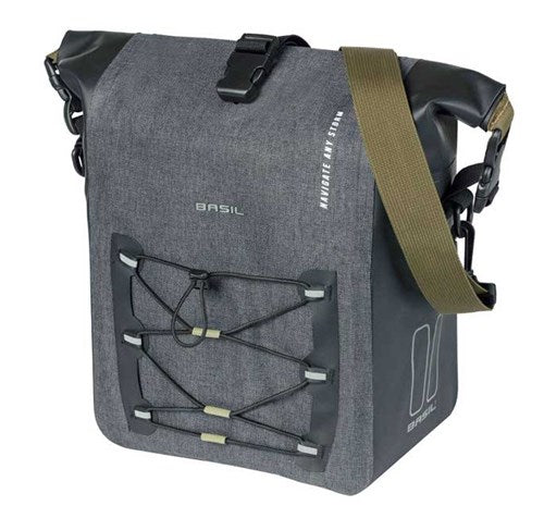 Basilikum Navigator Storm M - sportliche und funktionelle Single -Fahrrad -Tasche - Schwarz