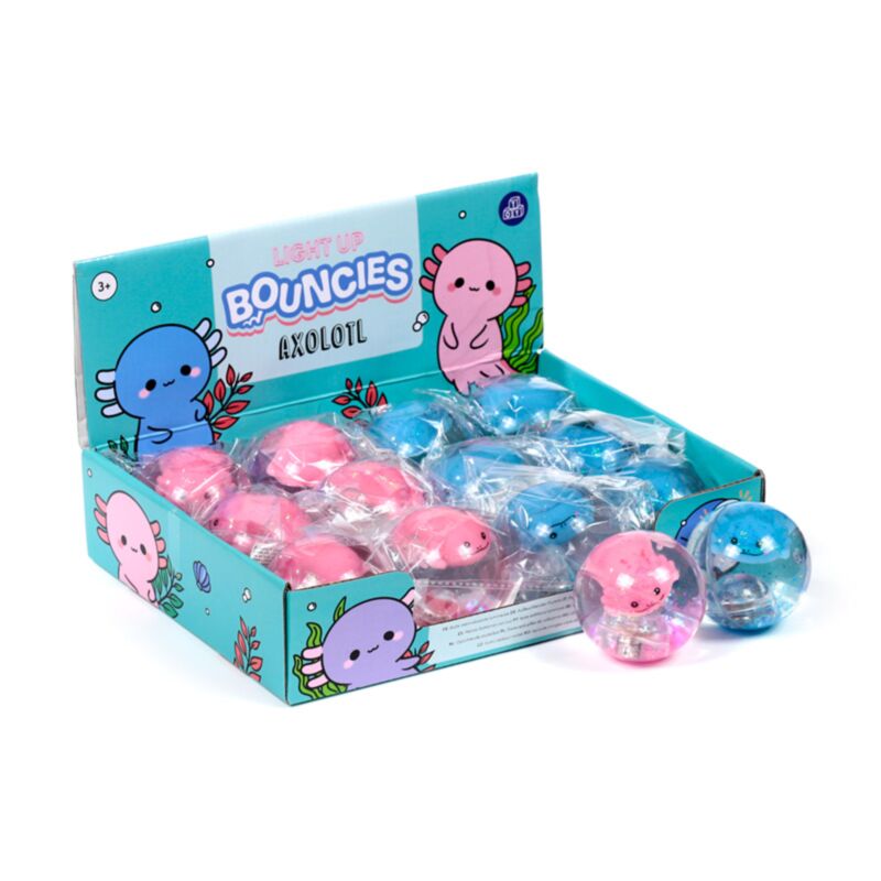 Axolotl hochspringender, blinkender LED-Hüpfball