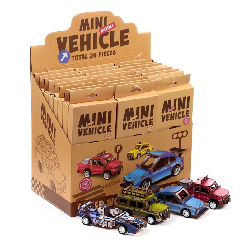 Motorisierte Fahrzeuge 48 Teile 3D-Kinderpuzzle aus Holz