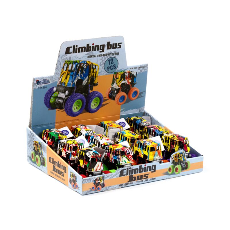 Stunt-Graffiti-Bus-Reibungs-Push-Pull-Action-Spielzeug