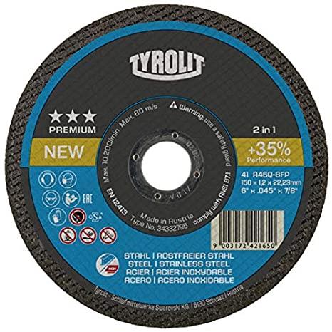 Tyrolit dss 150x1,6mm a46q-bfp premium st edelstahl | 25 Stück