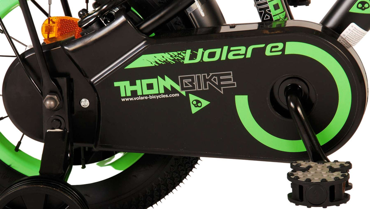 Volare Thombike Kinderbike Jungen 12 Zoll schwarzgrün zwei Handbremsen