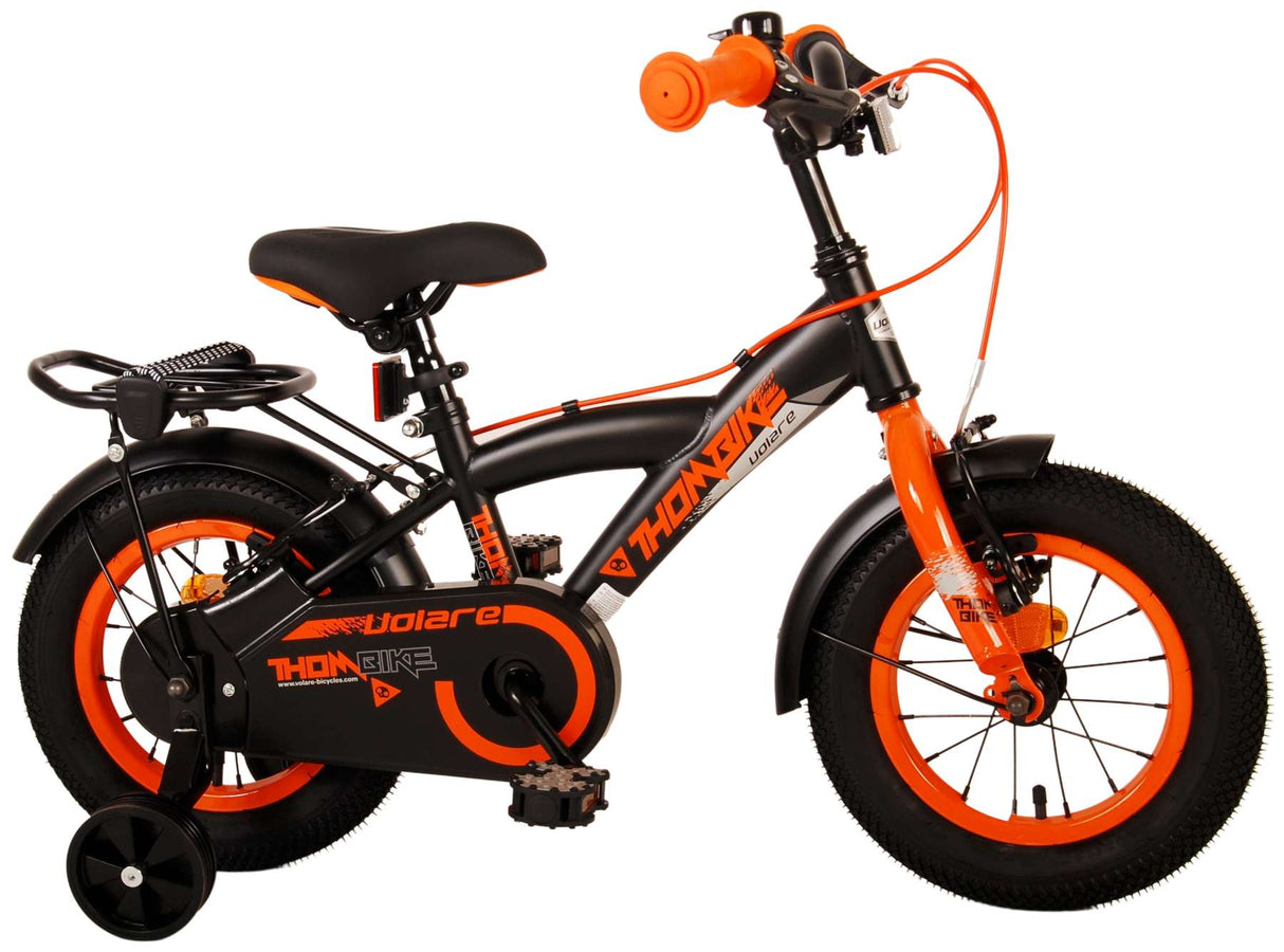 Volare Thombike Kinderbike - Jungen - 12 Zoll - Schwarzorange - Zwei Handbremsen