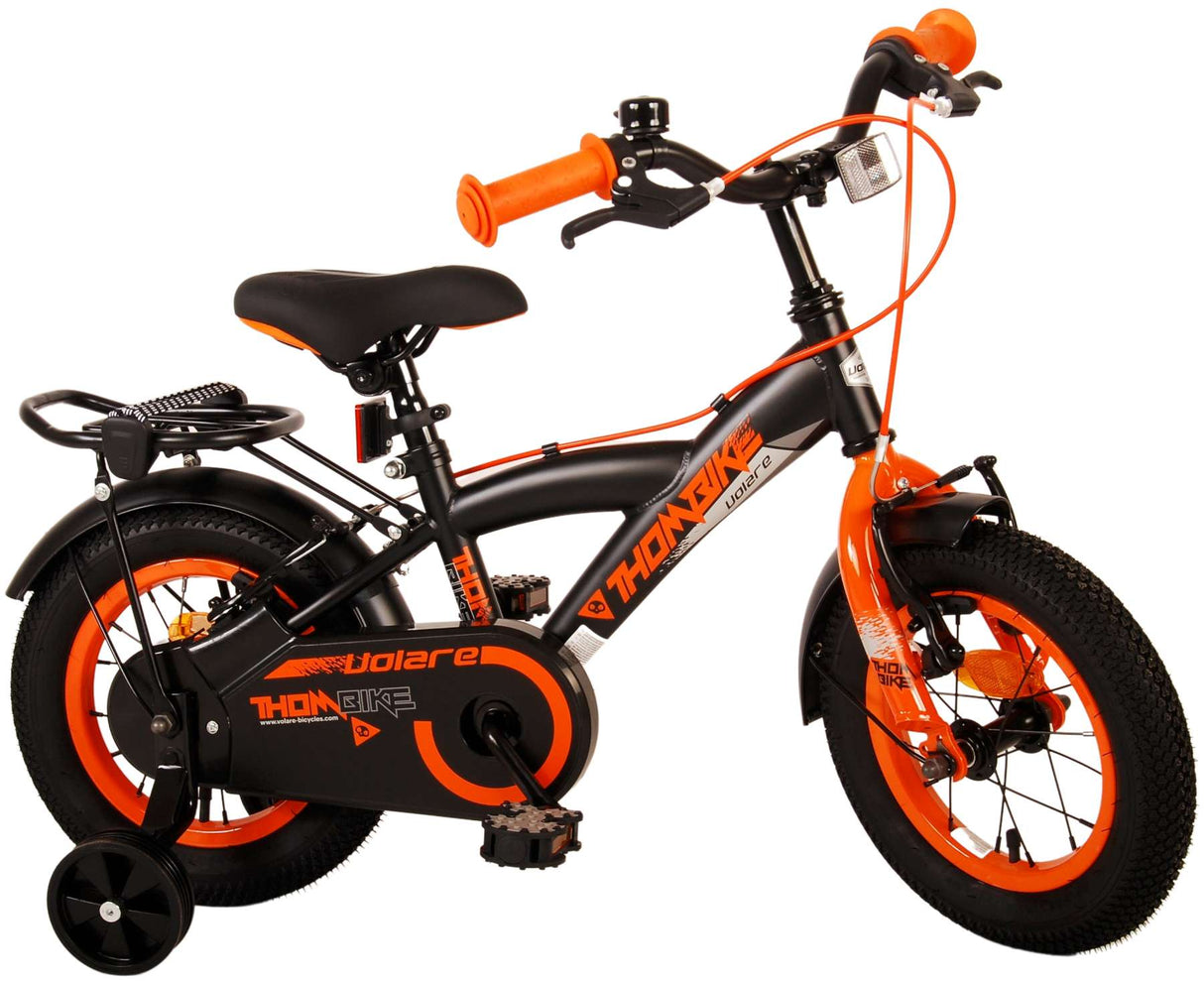 Volare Thombike Kinderbike - Jungen - 12 Zoll - Schwarzorange - Zwei Handbremsen