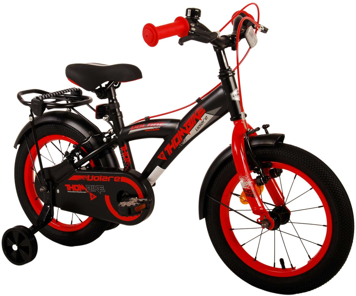 Volare Thombike Kinderbike Jungen 14 Zoll schwarz rote zwei Handbremsen