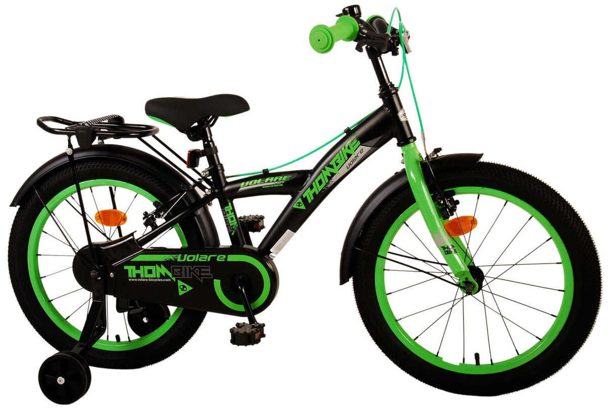 Volare Thombike Kinderbike Jungen 18 Zoll schwarzgrün zwei Handbremsen