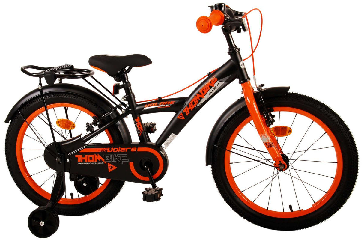 Volare Thombike Kinderbike Jungen 18 Zoll Schwarz Orange Zwei Handbremsen