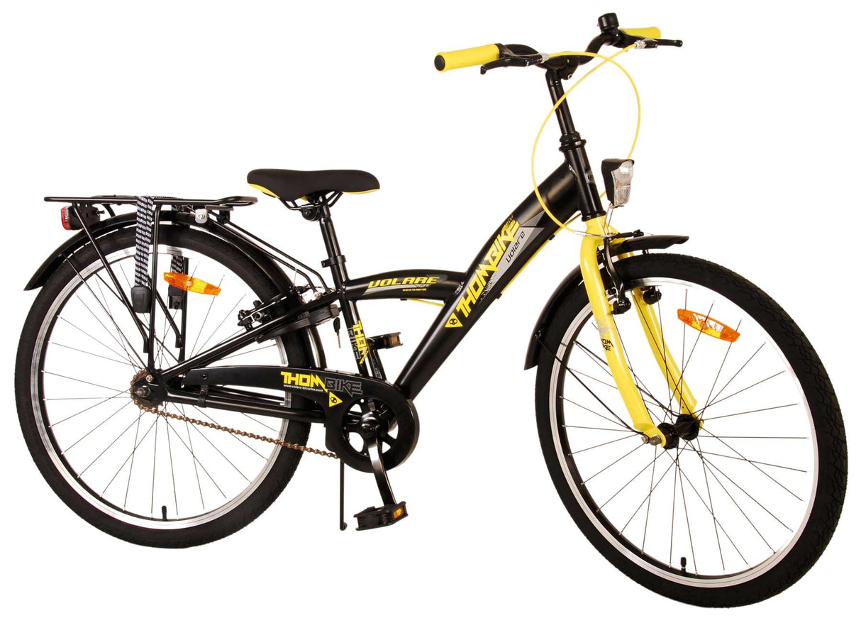 Volare Thombike Kinderbike Jungen 24 Zoll schwarz gelb zwei Handbremsen