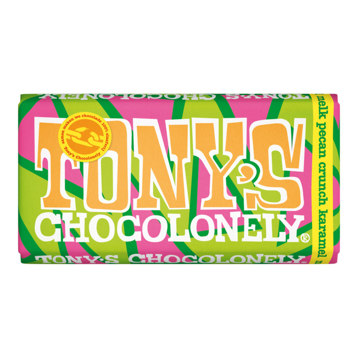 Tony's chocolonely tony's melk pecan crunch karamel (15x180gr)
