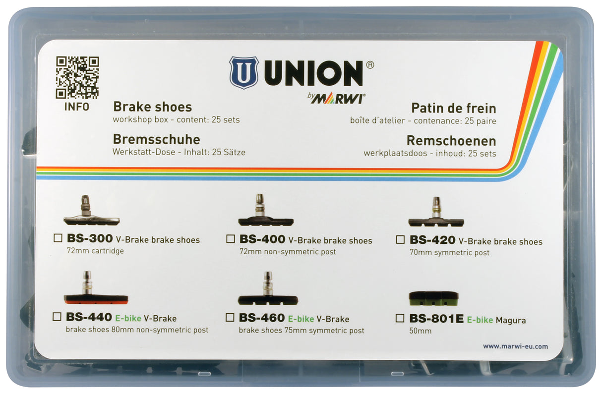 Marwi BS-440 Box (25) V-Bremse 80 mm. (unsymmetrischer Stift)
