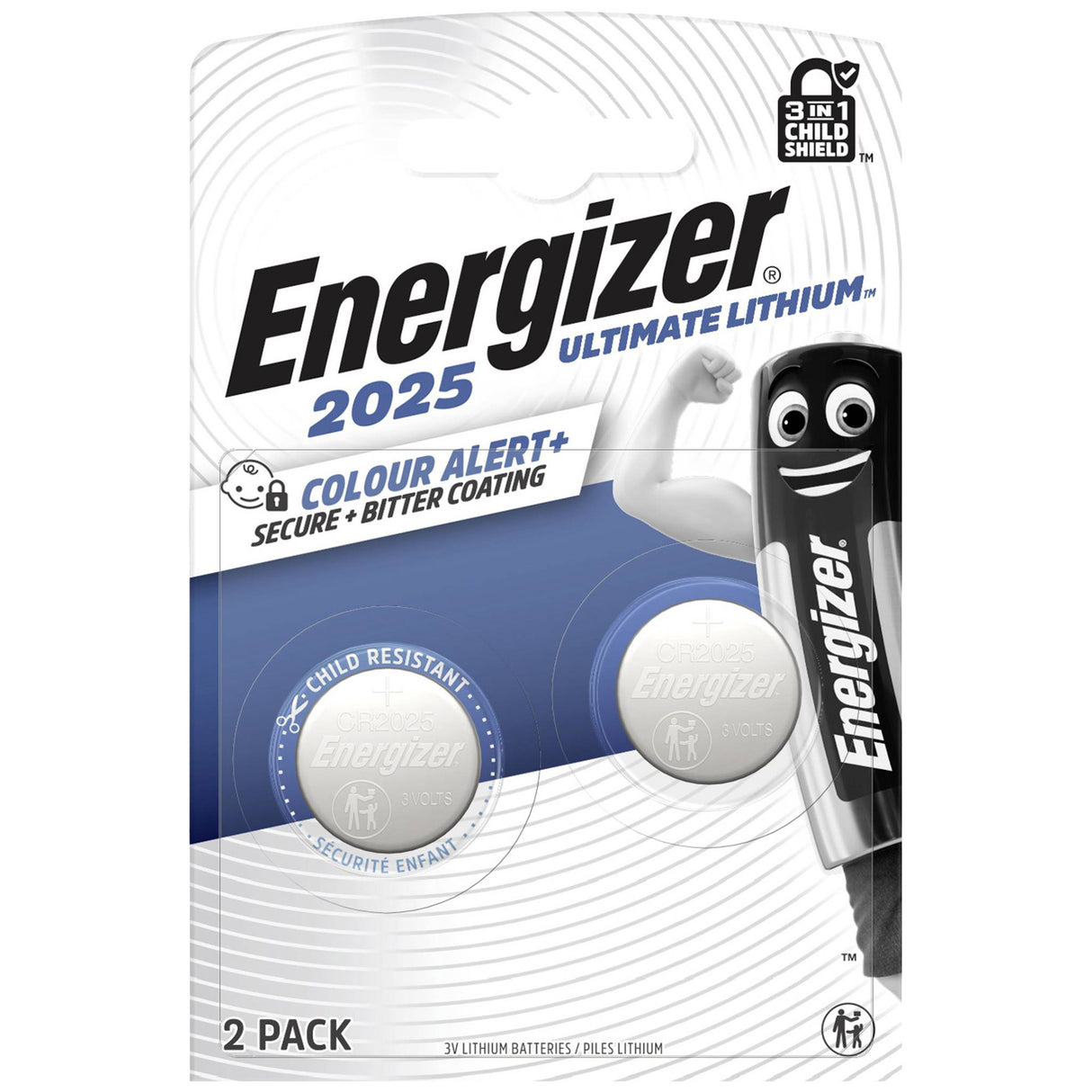 Enerdis Energizer Knopfzelle Ultimate Lithium 3V CR2025 (2 Stück)