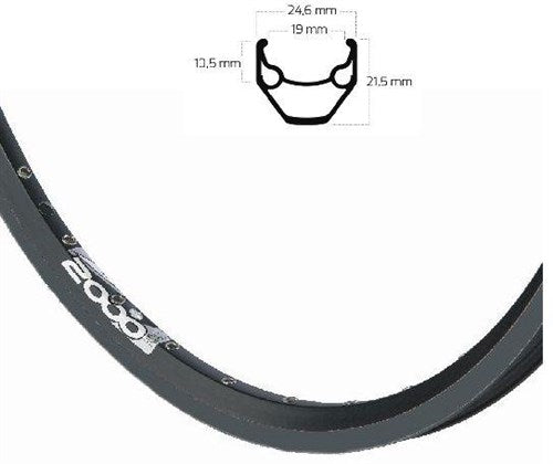 Ryde Velg 28 Zoll 622 ZAC2000 Black Bus 13 36
