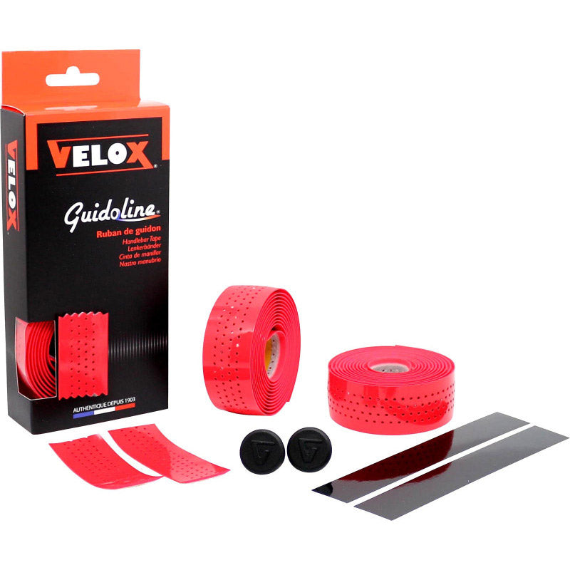 Velox Lenkerband glänzend weich perforiert rot (2Stk)