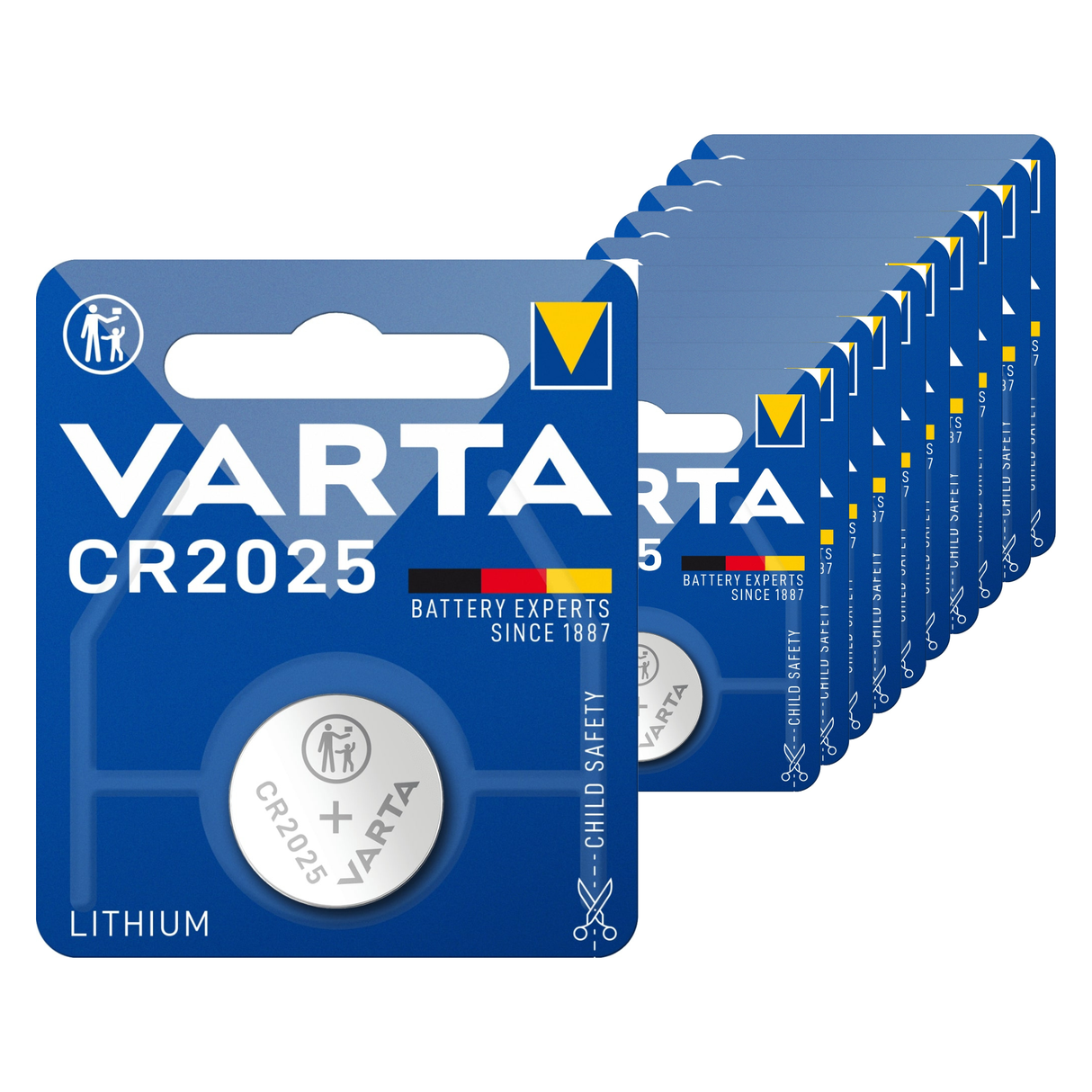 Varta cr2025 lithium knoopcel batterij (10 stuks)