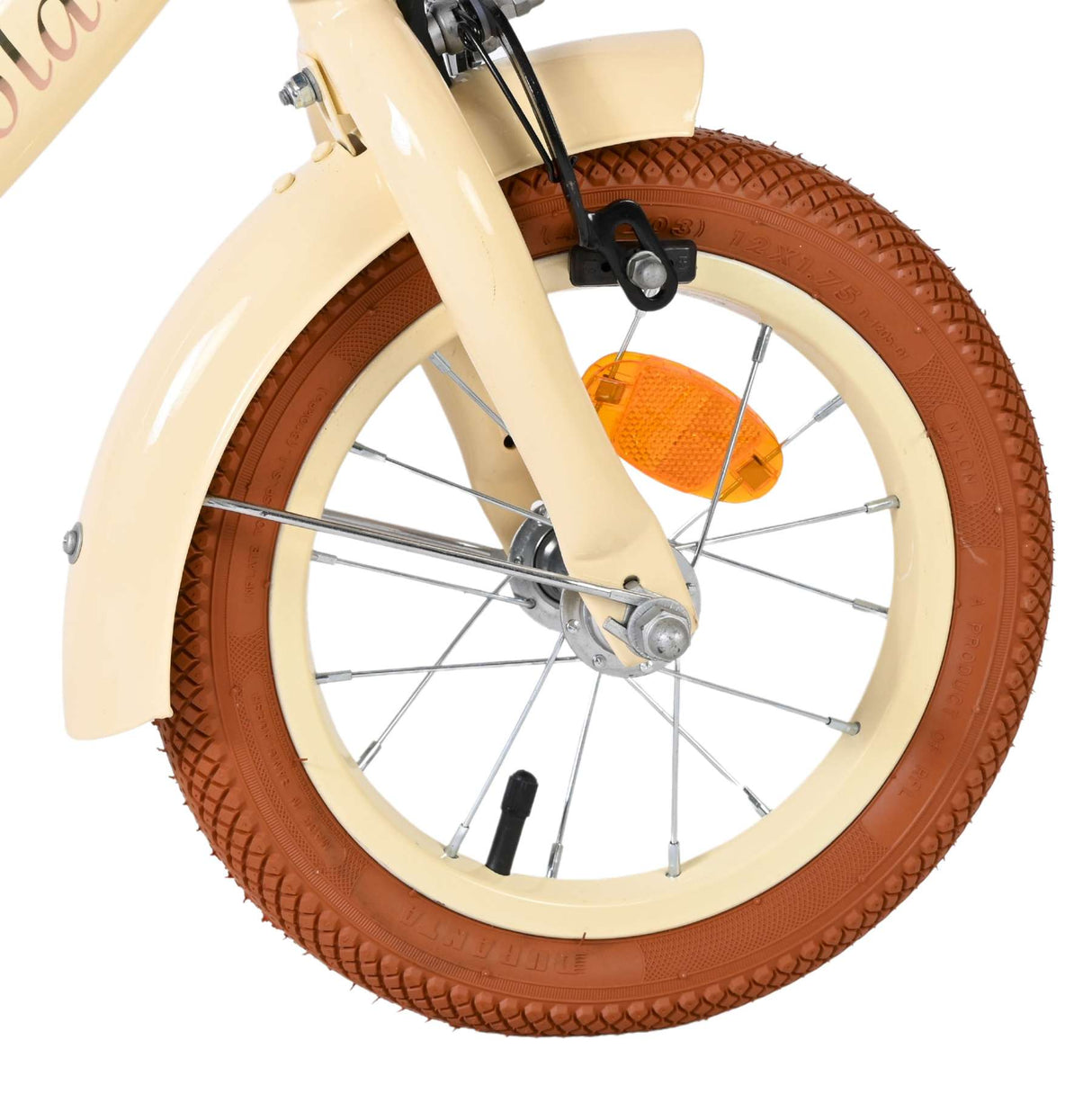 Volare Ashley Kinderfahrrad – Mädchen – 12 Zoll – Creme – zwei Handbremsen
