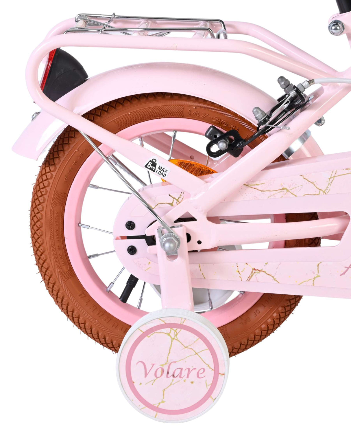 Volare ashley kinderfiets - meisjes - 12 inch - roze - twee handremmen