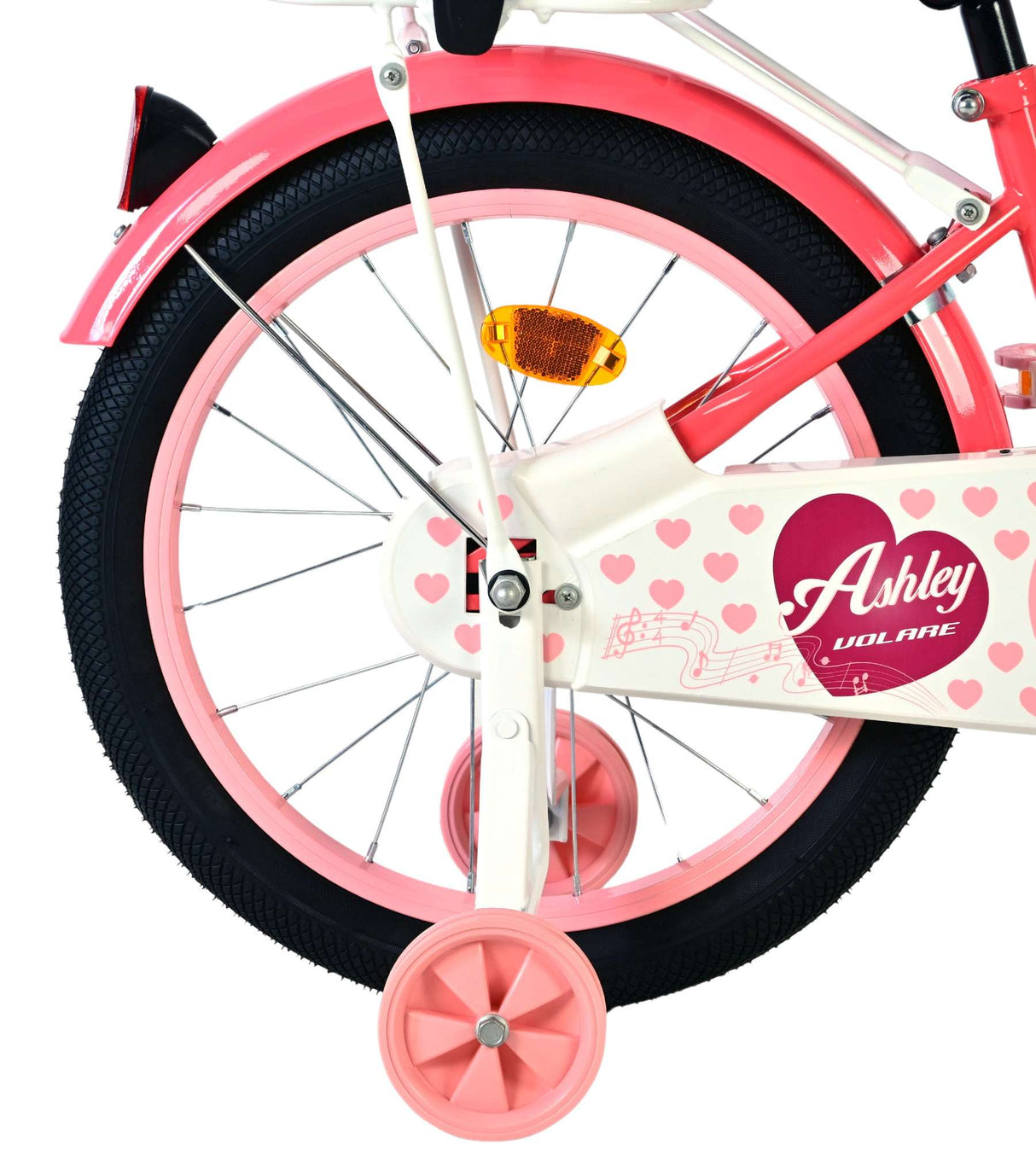 Volare Ashley Kinderfahrrad – Mädchen – 18 Zoll – Rosa Rot