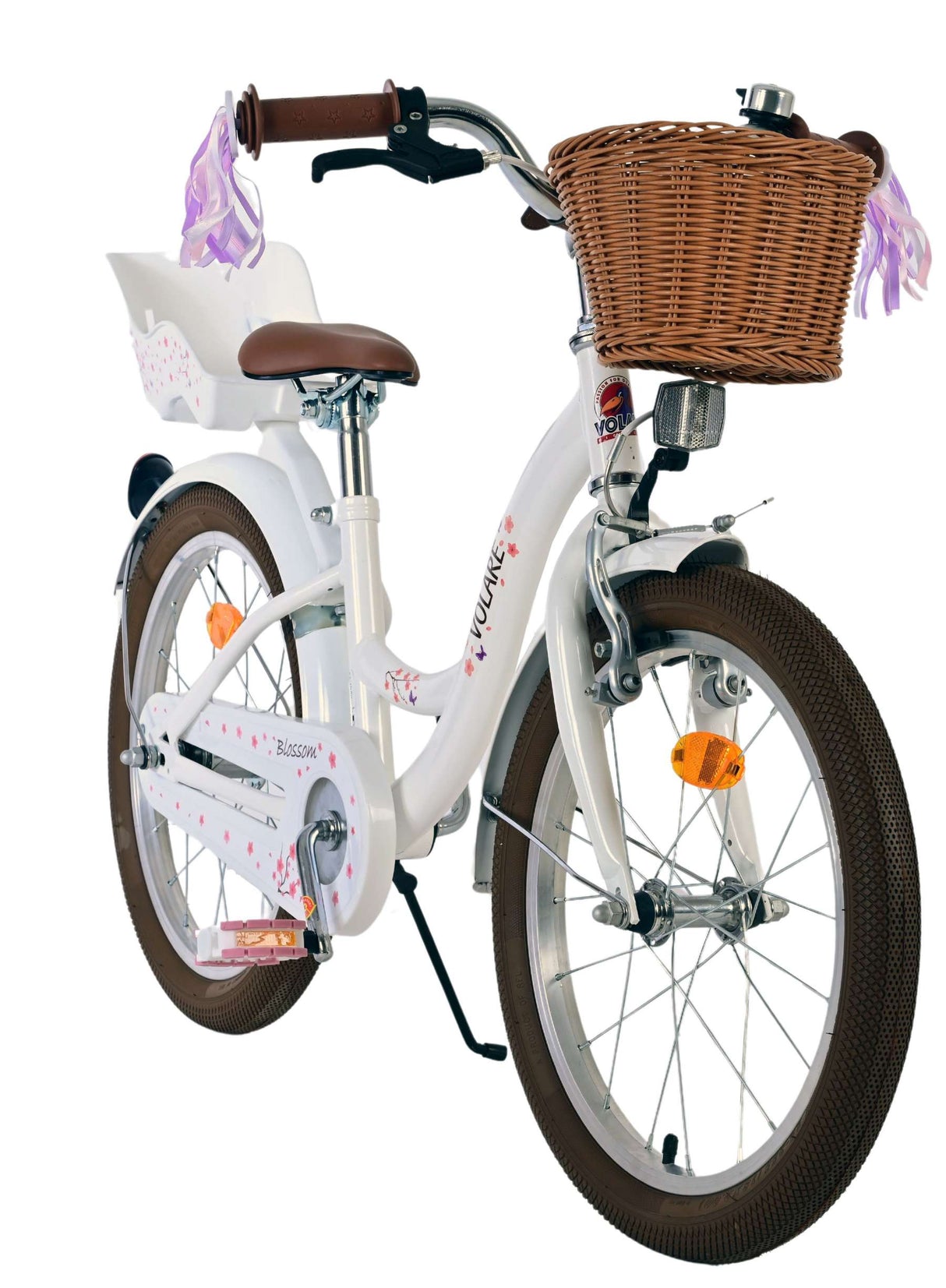 Volare Blossom Kinderfahrrad - Mädchen - 18 Zoll - Weiß