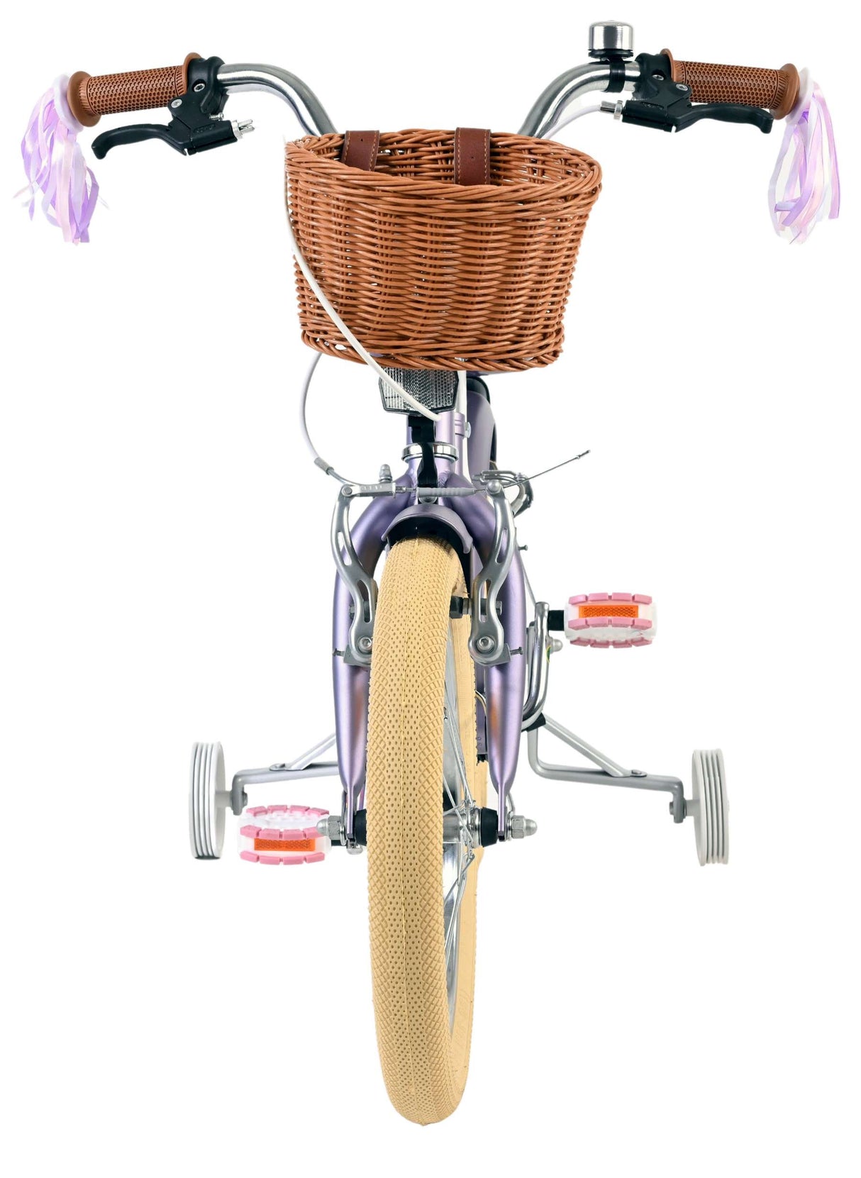 Volare Blossom Kinderfahrrad – Mädchen – 16 Zoll – Lila – zwei Handbremsen