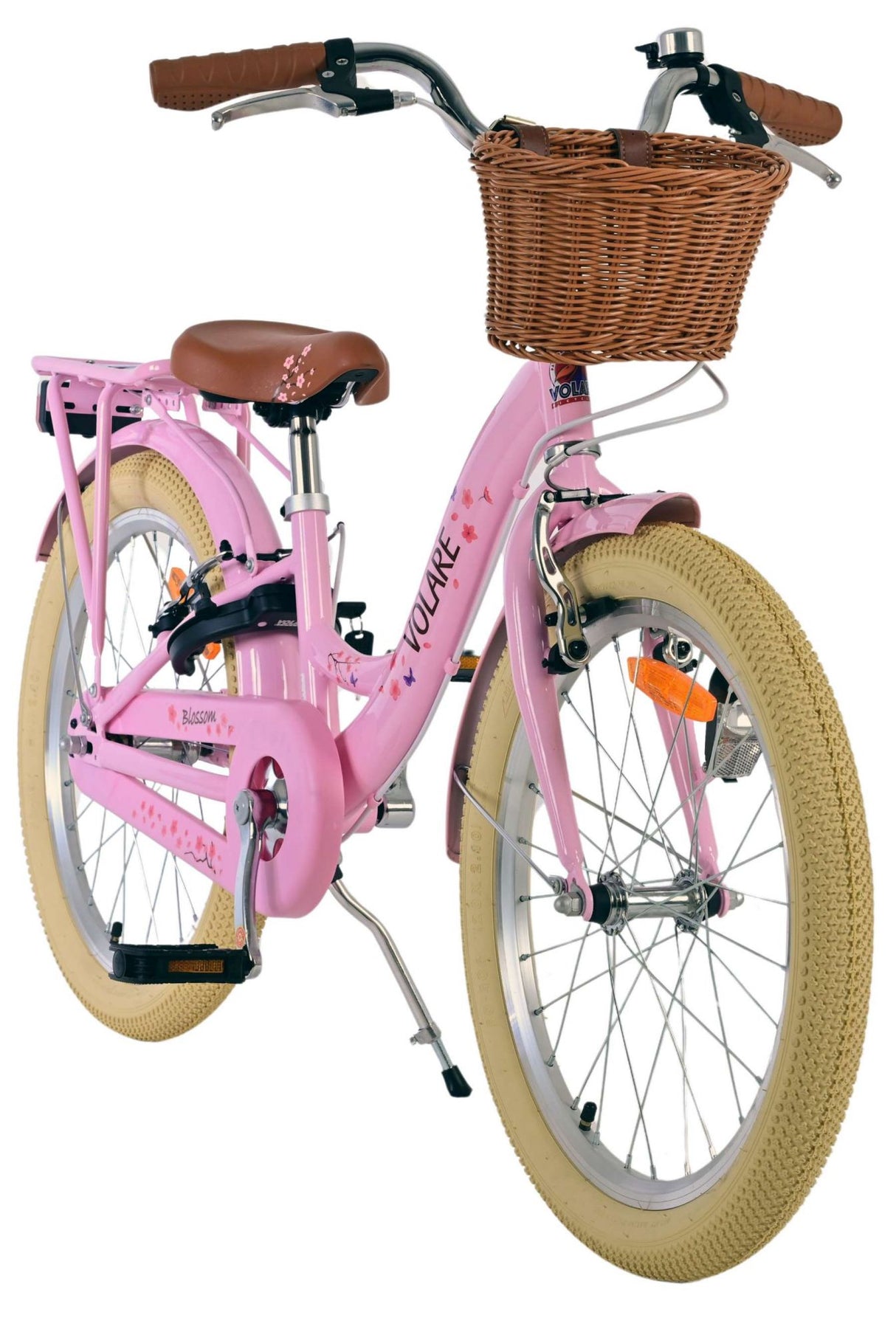 Volare Blossom Kinderfahrrad – Mädchen – 20 Zoll – Pink – zwei Handbremsen