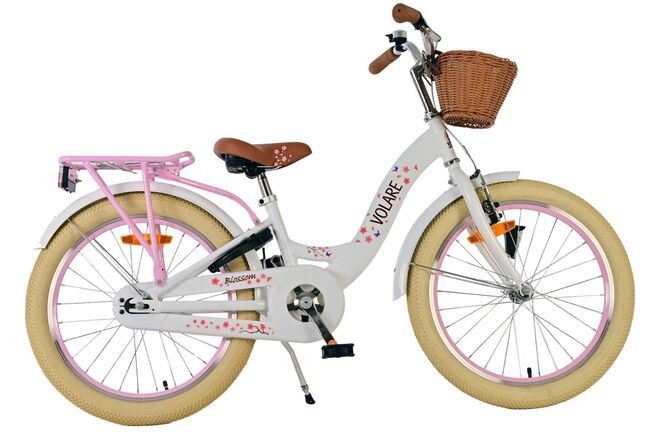 Volare Blossom Kinderfahrrad - Mädchen - 20 Zoll - Weiß