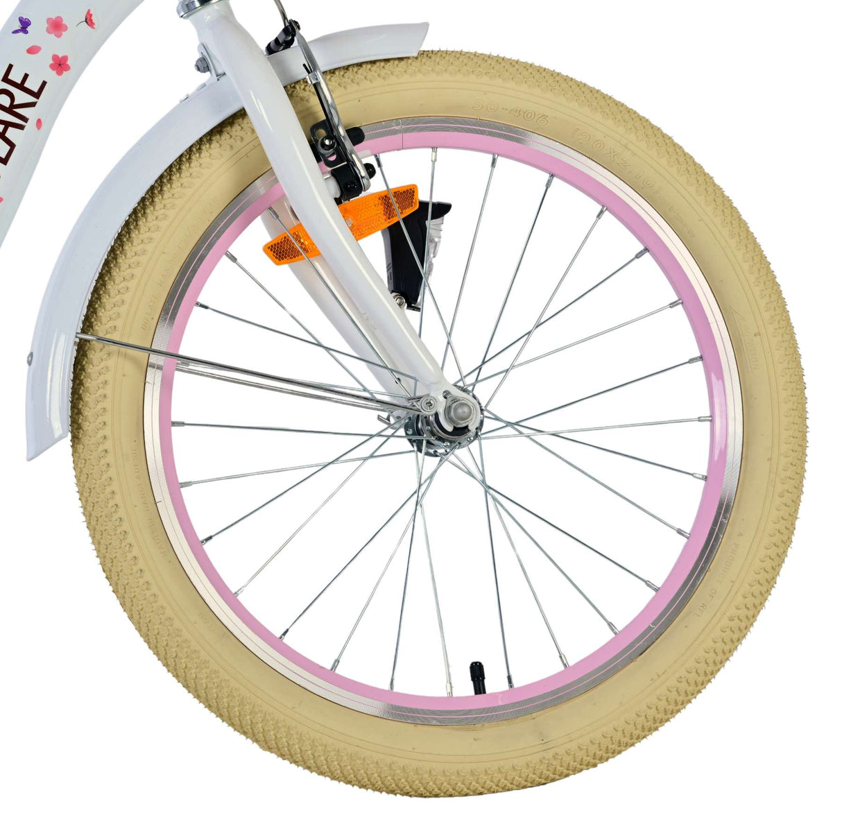 Volare Blossom Kinderfahrrad - Mädchen - 20 Zoll - Weiß