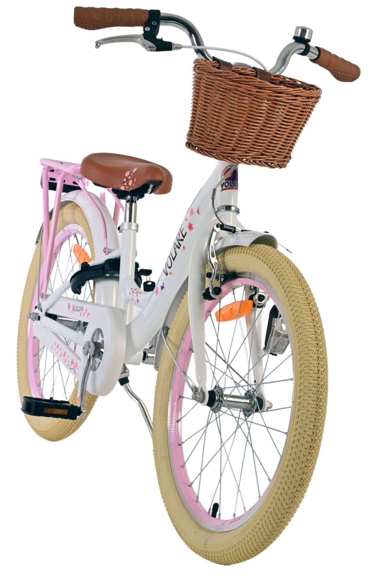 Volare Blossom Kinderfahrrad - Mädchen - 20 Zoll - Weiß