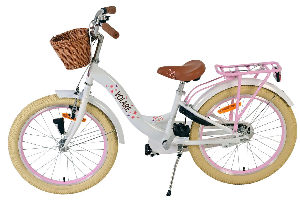 Volare Blossom Kinderfahrrad - Mädchen - 20 Zoll - Weiß
