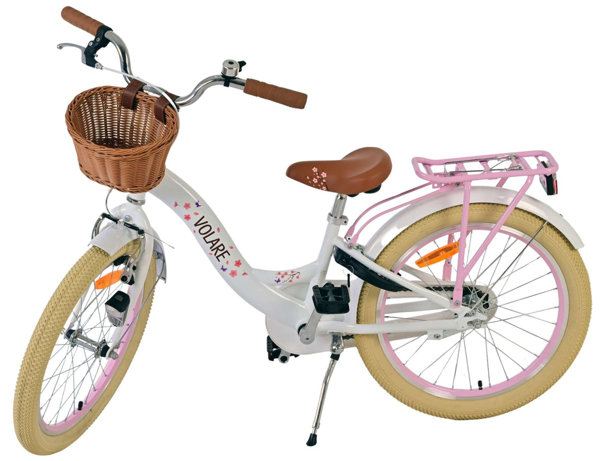Volare Blossom Kinderfahrrad - Mädchen - 20 Zoll - Weiß