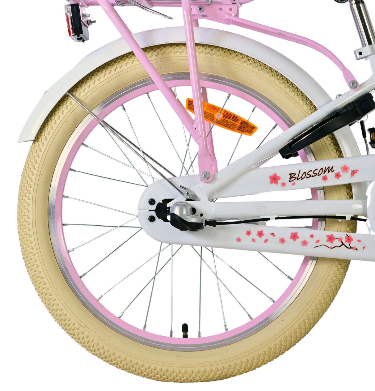 Volare Blossom Kinderfahrrad – Mädchen – 20 Zoll – Weiß – Nexus 3 Gänge