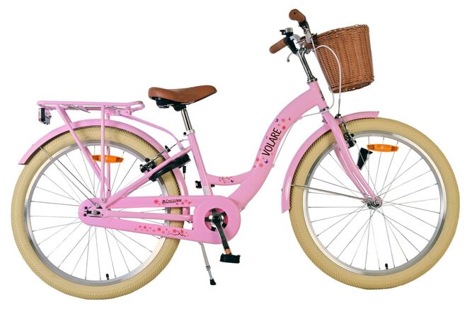 Volare Blossom Kinderfahrrad – Mädchen – 24 Zoll – Pink – zwei Handbremsen