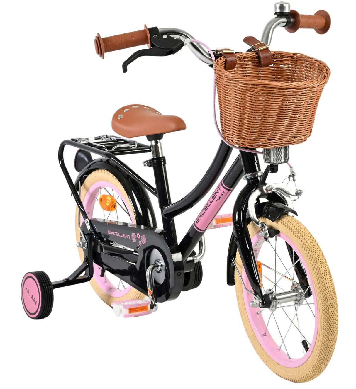 Volare excellent kinderfiets - meisjes - 14 inch - zwart