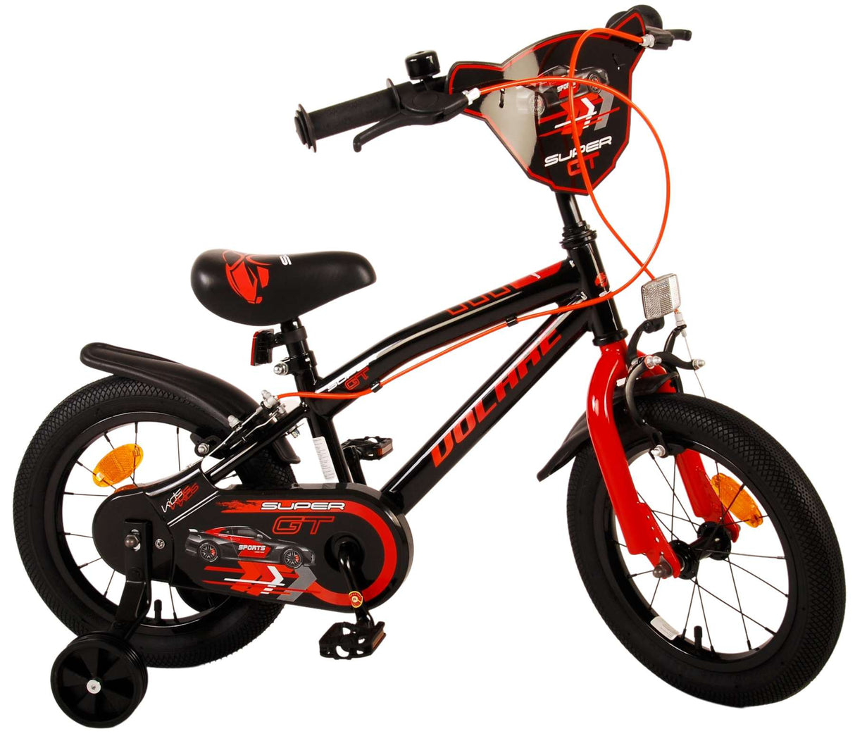 Volare Super GT Kinderbike Jungen 14 Zoll rote zwei Handbremsen