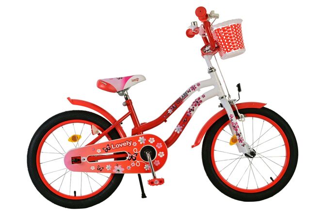 Volare schönes Kinderfahrrad – Mädchen – 18 Zoll – rot weiß