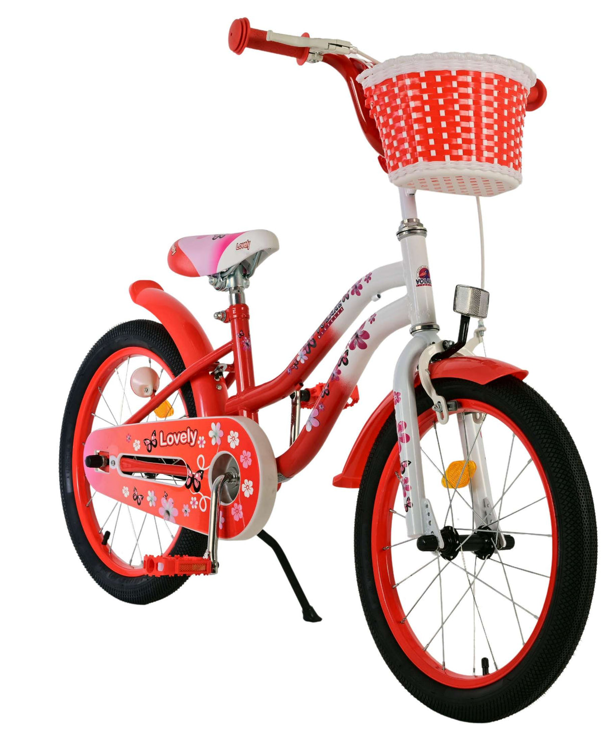 Volare schönes Kinderfahrrad – Mädchen – 18 Zoll – rot weiß